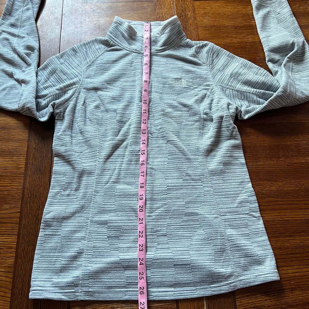 The North Face Glacier 1/4 Zip Mock Neck Medium Gray Fleece Pullover Jacket - Picture 12 of 16